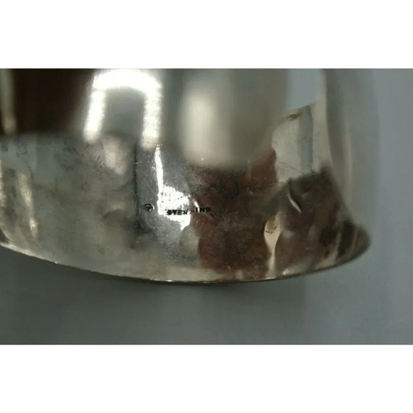 Vintage  Bracelet Stamped Sterling Silver Approx. 2 Inch Wrist 17 Grams - Picture 6 of 6